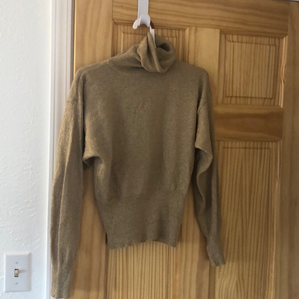 Gold vintage turtleneck sweater 1980s
